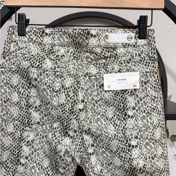 AG ADRIANO GOLDSCHMIEL The Mari Snake Jeans high rise straight size 26 - Picture 6 of 10